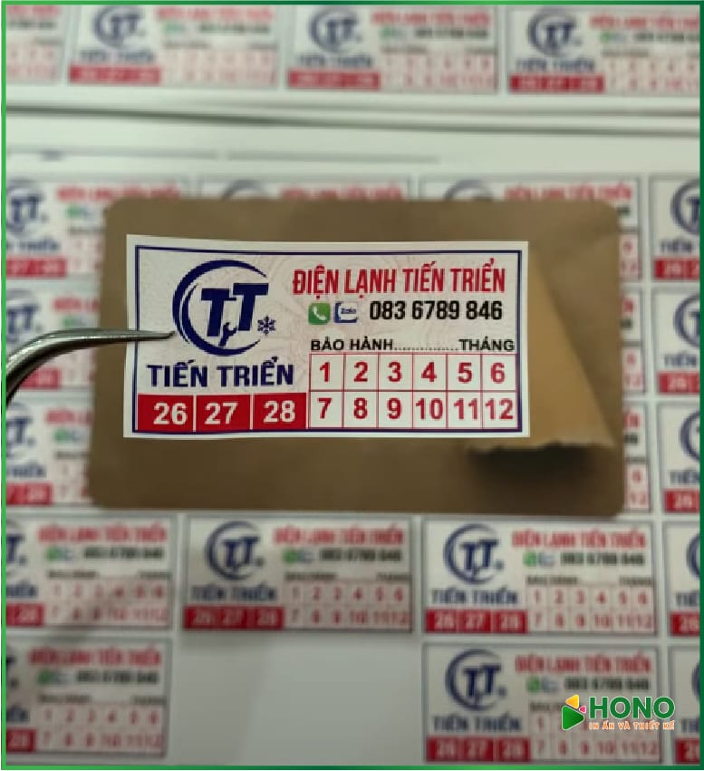 tem nhãn bảo hàng tại in ấn hono tp hcm
