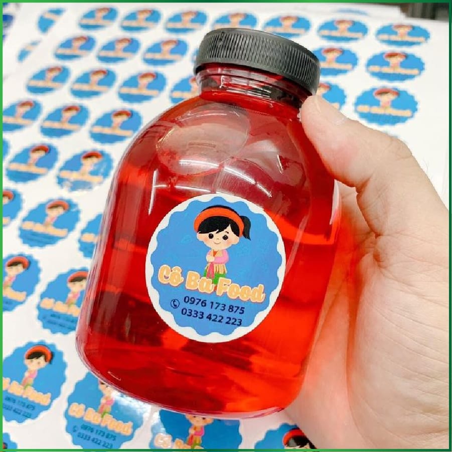 Tem Decal giấy dán chai nước