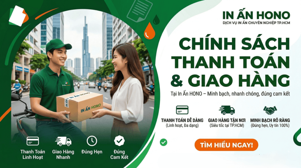 Chính sách giao hàng và thanh toán tại In Ấn HONO
